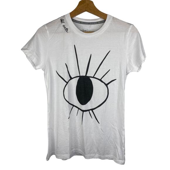 Embrujo del arte Mens Graphic Tee Big Eye on White T-Shirt size Medium - Picture 1 of 7